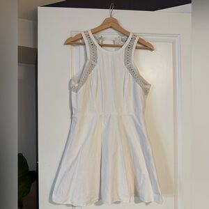 White Cotton Mini Dress